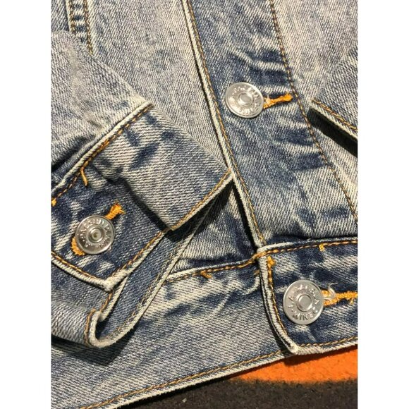 PACSUN Classic Fit Denim Dark Wash Jacket Medium Men - Picture 6 of 7